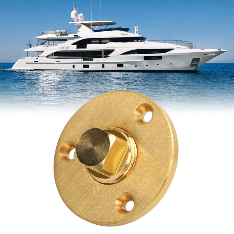 Boat Drain Plug 1/2 Inch Brass Plug - Rustproof Sturdy Watertight Fit Marine Plug for Boat Yacht Fish Well Stern Bilge Drainage - Image 5