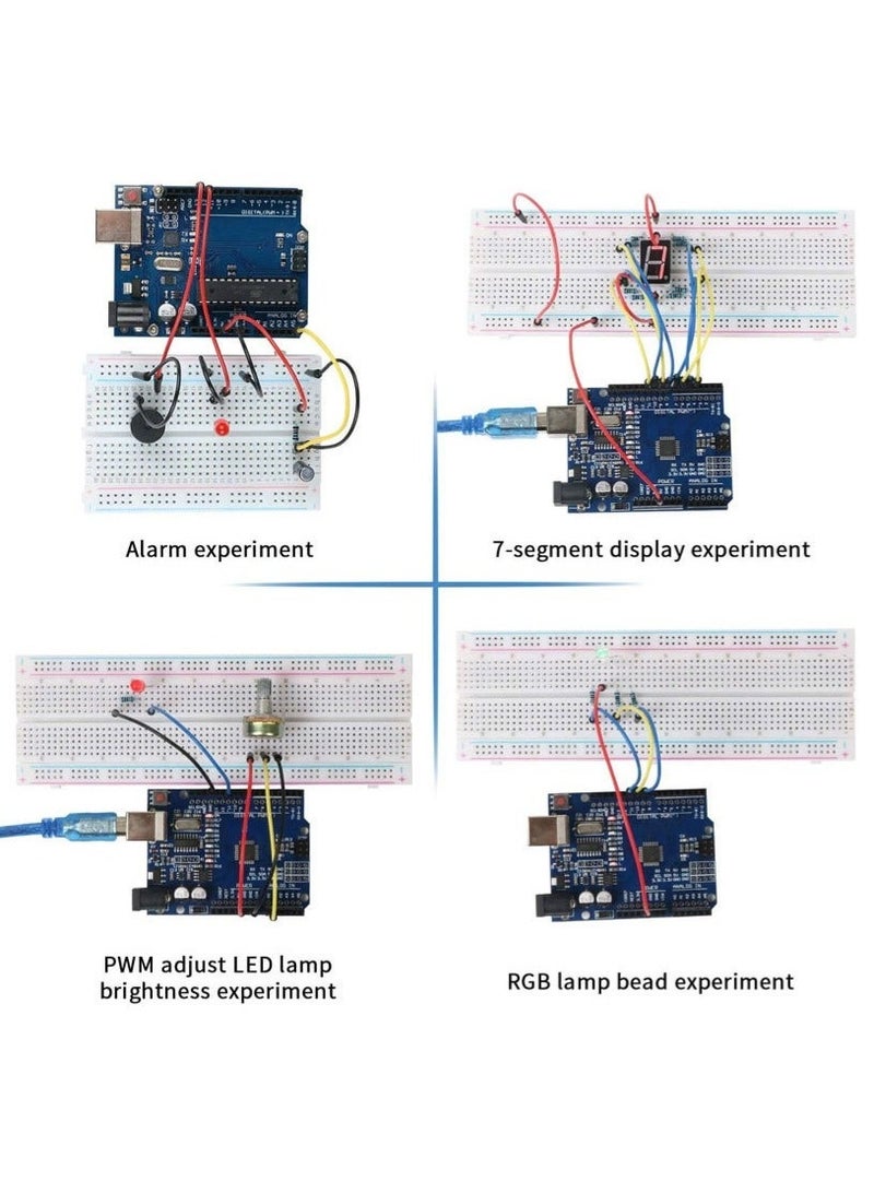 Al LIFE UNO R3 Getting Started Kit - Stepper Motor, LCD1602, Servo Motor, Relay, Prototype Shield, etc. for beginners of Arduino projects Project Beginner Starter Kit For Arduino Multicolour - Image 3