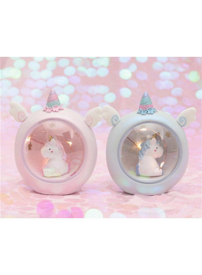 NIBEMINENT Unicorn Night Light Ornament pink 17 x 11 13cm - Image 4