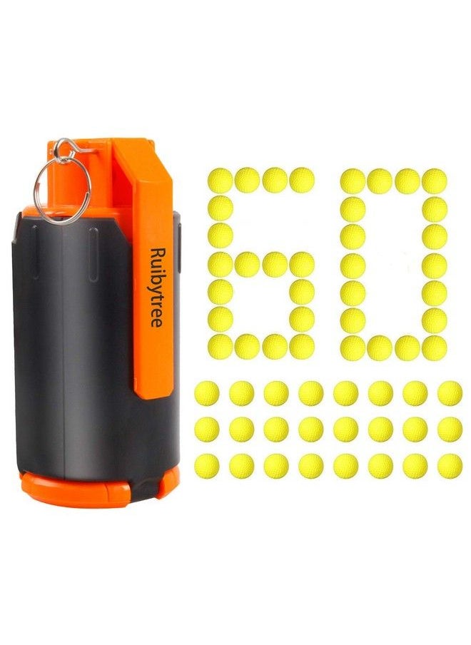 Ruibytree - Cs Plastic Tactical Toy Tactical Plastic Modified Crystal Water Bullet Toy With 60Pcs Rounds Refill Bullet Balls Ammo (Orange) - Image 1