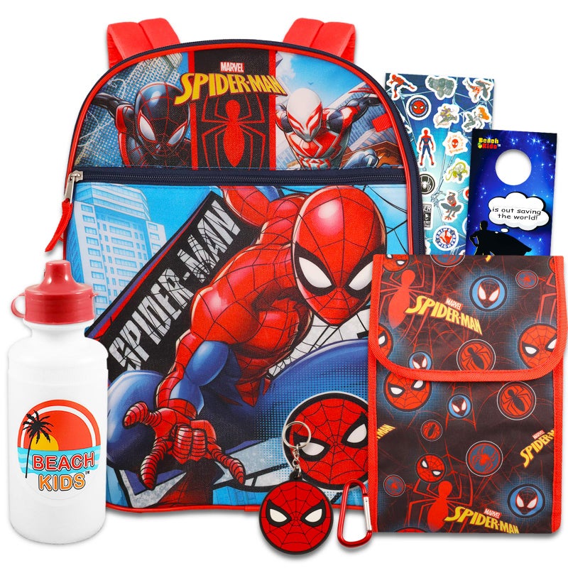 Fast Forward Fast Forward Spiderman Backpack with Lunch Box Bundle for Boys 46 