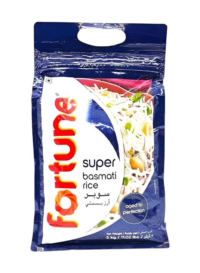 Fortune Super Basmati Rice, Long Grain Aromatic Rice for Daily Use, 5kg