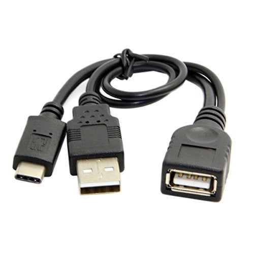 Cablecc USB-C Type-C USB 3.1 to USB 2.0 Female OTG Data Cable with Power for Cell Phone Pro - Image 1
