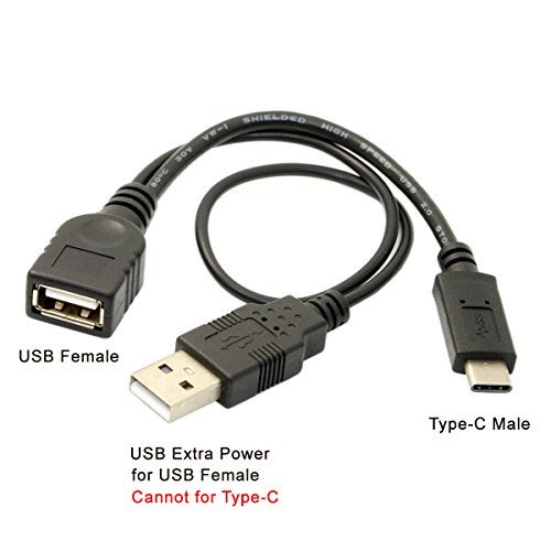 Cablecc USB-C Type-C USB 3.1 to USB 2.0 Female OTG Data Cable with Power for Cell Phone Pro - Image 5
