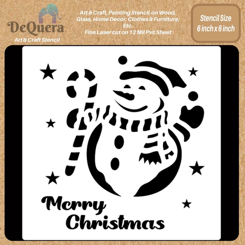DeQuera Craft Stencils for DIY Art Craft ReUsable Used for Painting Journaling Mix Media Wall Painting and Other Decorative Purposes Size 6 x 6 Inch Pack of 1 DQL161 - Image 2