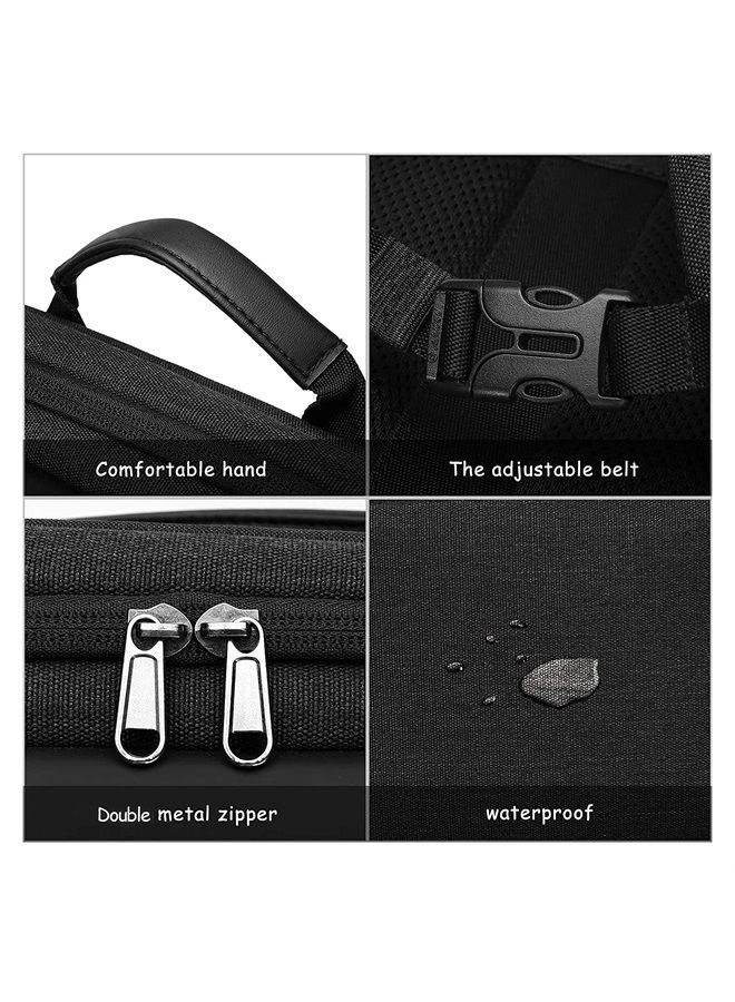 Mosiso حقيبة ظهر كاميرا، حقيبة كاميرا مقاومة للماء بحجم 17.3 بوصة لكاميرات DSLR/SLR/مرآة مع حافظة صلبة أمامية وفتحة لابتوب وحامل ثلاثي الأرجل وغطاء مطر متوافق مع كانون/نيكون/سوني، رمادي فضائي - Image 5