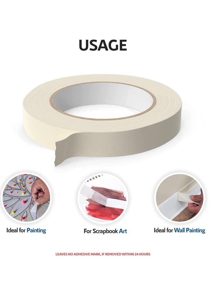 Sharpdo - Masking Tape 1 Inch x 20 Yards - Strong Adhesive Tape for Painting, Decorating, DIY, Home, Office, School, and Crafts - Image 1