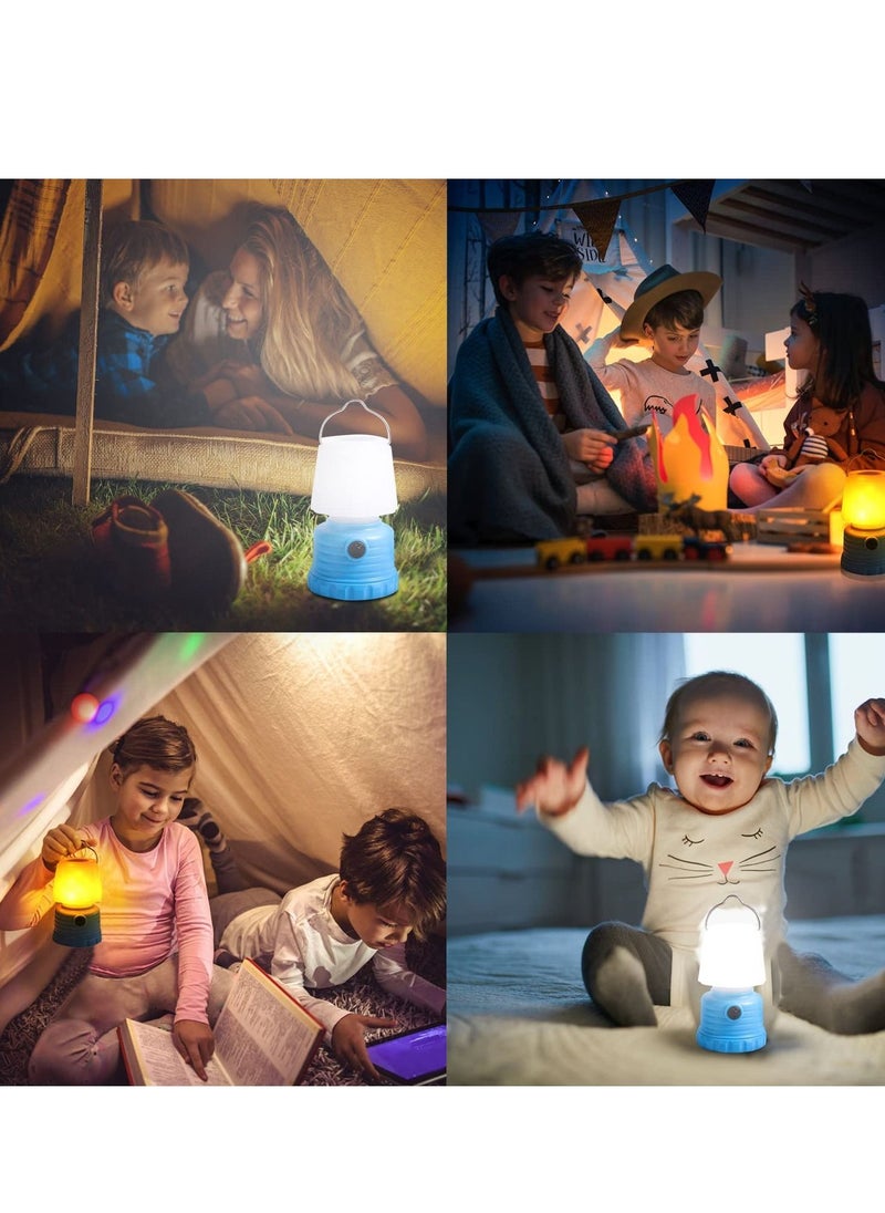SYOSI - Portable Outdoor Camping Light, Lanterns Battery Powered Led, with Flame Flicker Lighting Mode, 600Lm, for Kids Camping Chair, Bedroom, Festival, Party Decoration and Outdoor(2 PCS) - Image 1