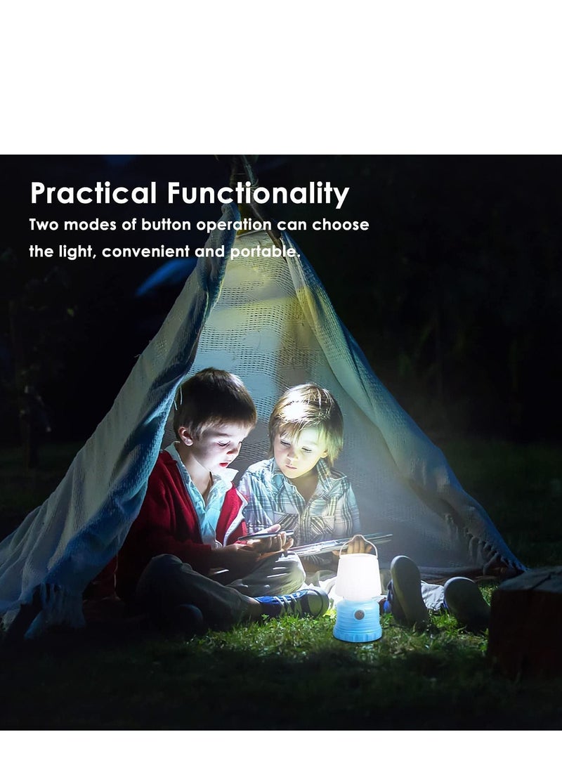 SYOSI - Portable Outdoor Camping Light, Lanterns Battery Powered Led, with Flame Flicker Lighting Mode, 600Lm, for Kids Camping Chair, Bedroom, Festival, Party Decoration and Outdoor(2 PCS) - Image 1