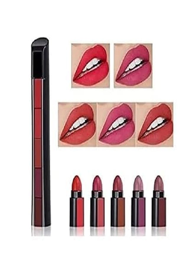 VELEXORI Girl beauty fabulous 5 in 1 matte finish lipstick colors sensational fabulous matte finish shades long lasting nude edition - Image 4