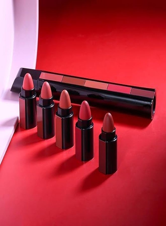 VELEXORI Girl beauty fabulous 5 in 1 matte finish lipstick colors sensational fabulous matte finish shades long lasting nude edition - Image 5