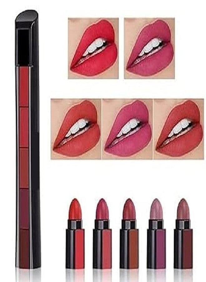 VELEXORI Girl beauty fabulous 5 in 1 matte finish lipstick colors sensational fabulous matte finish shades long lasting nude edition - Image 2