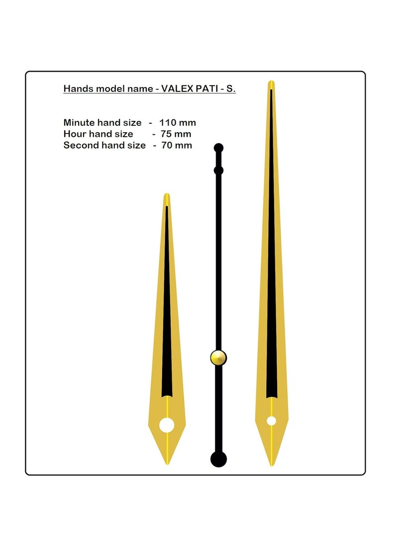 KEDAR KEDAR Ajanta Quartz Ortime Sweep Silent Movement Machine for Wall Clock with Fancy Needles Made in IndiaS078  - Image 2
