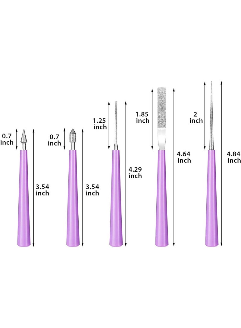 Yakumuz 10 Pcs Bead Reamer for Jewelry Making, Yakumuz DIY Tipped Diamond Reamer - Image 2