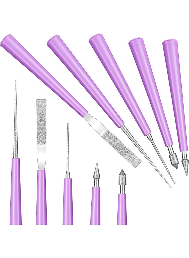Yakumuz 10 Pcs Bead Reamer for Jewelry Making, Yakumuz DIY Tipped Diamond Reamer - Image 1