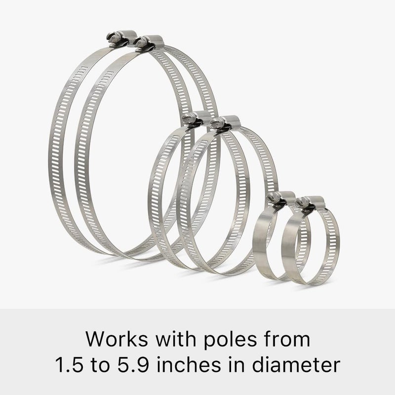 حامل القطب المزدوج من Holicfun لـ Ring وArlo والكاميرات والألواح الشمسية مع فتحة برغي 1/4"-20 - أبيض - Image 4