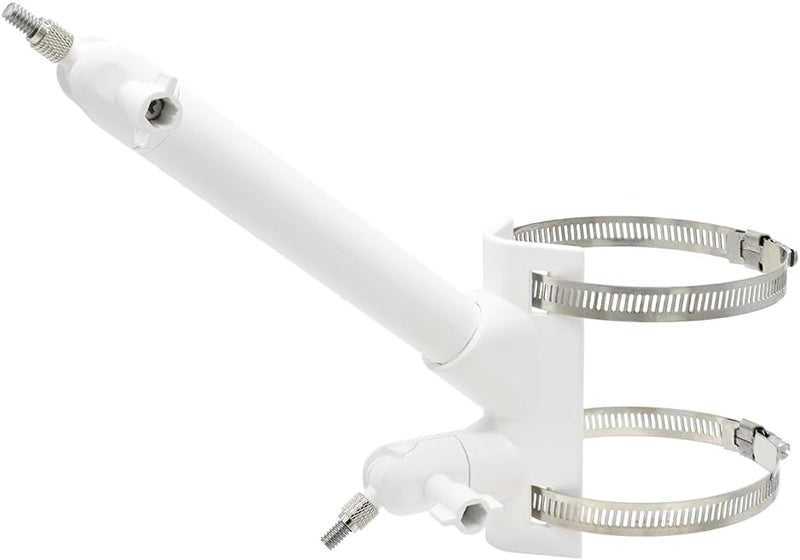 حامل القطب المزدوج من Holicfun لـ Ring وArlo والكاميرات والألواح الشمسية مع فتحة برغي 1/4"-20 - أبيض - Image 1