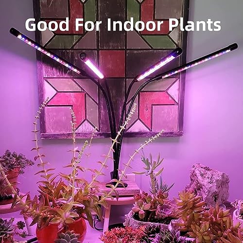 LEOTER Grow Light for Indoor Plants - Upgraded Version 80 LED Lamps with Full Spectrum & Red Blue Spectrum, 3/9/12H Timer, 10 Dimmable Level, Adjustable Gooseneck,3 Switch Modes - Image 3
