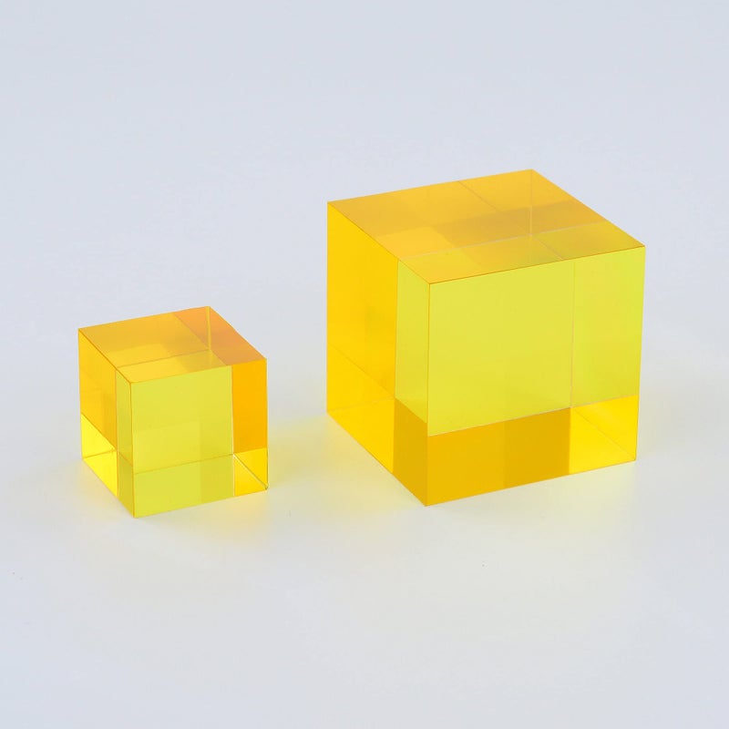 CMY Cubes The Y Cube (50mm) - Yellow Hue Cube - Optical Color Cube - Diamond Polished - Teaches Subtractive Color Mixing - Educational, Scientific, Physics & Kinetic Art Desk Object - Image 3