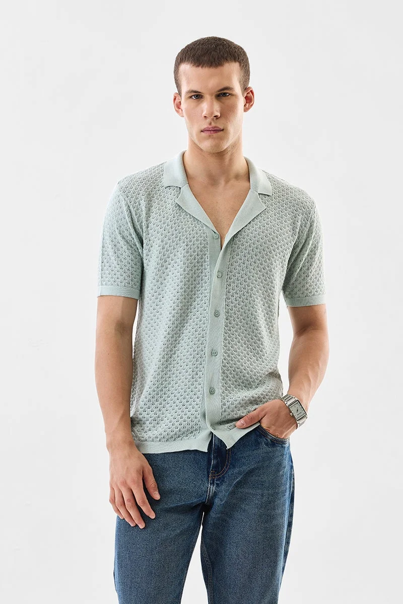 سنيتش قميص قطني % بتصميم كروشيه ومقاس عادي