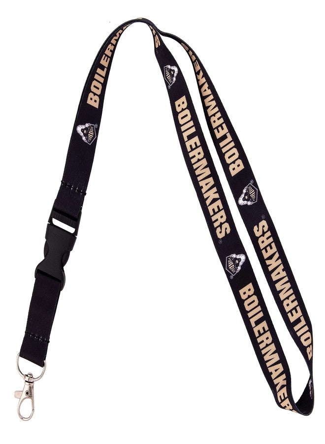 Desert Cactus Purdue University Lanyard Car Keys ID Badge Holder Keychain Detachable Breakaway Snap Buckle (Black) - Image 1