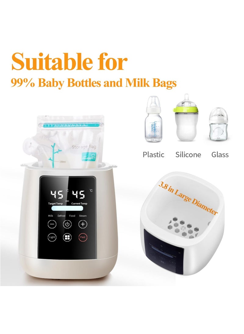 Generic Baby Bottle Warmer, Fast Baby Milk Warmer with Accurate Temperature Control for Breastmilk or Formula, 48H Thermostat, with Defrost, Night Light, Heat Baby Food Jars Function, White  - Image 5