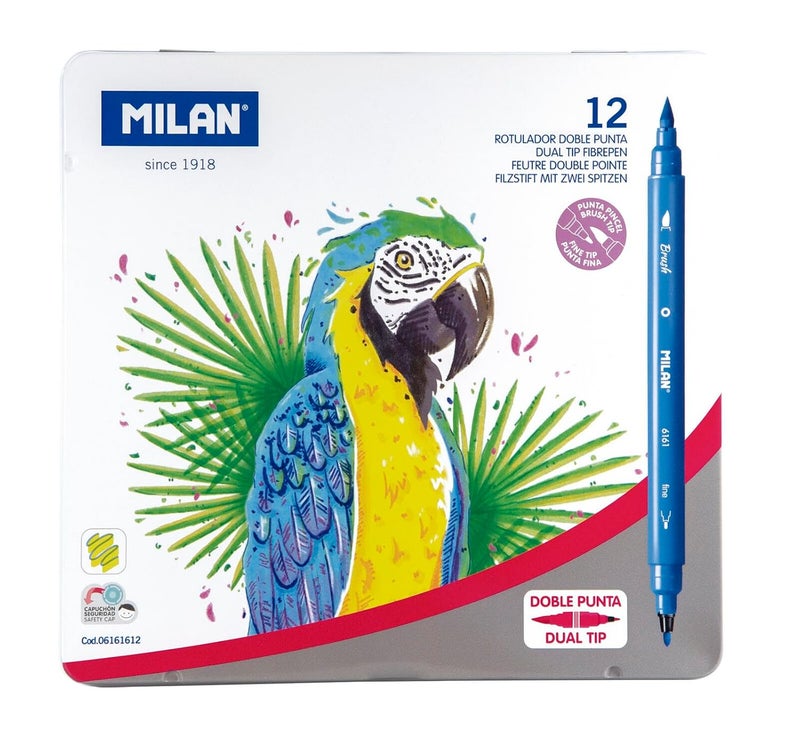 MILAN Fiber Double Point 12C Metal Box - Image 1