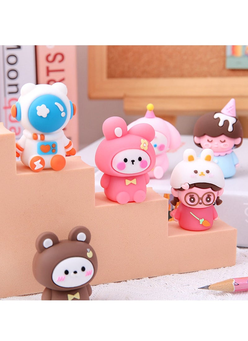 إيهوم ثلاثية الأبعاد السيليكون الحيوانات Sharpener قلم رصاص Novelty Kawaii Manual قلم رصاص Sharpening Tool Cartoon Creative Stationery Supplies School (الإنجليزية)  - Image 3