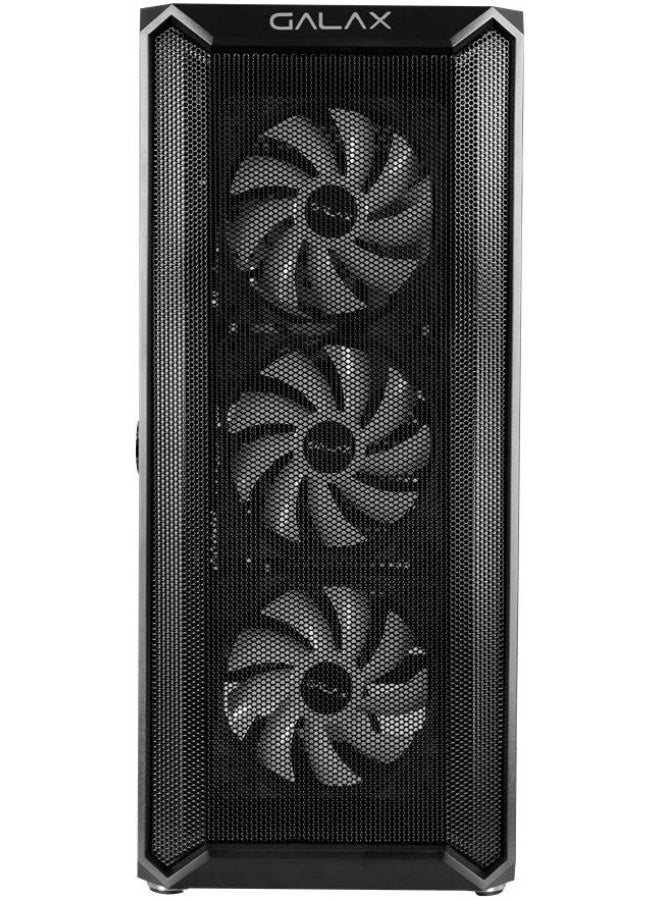 GALAX Revolution 07 ATX Computer Case, SPCC+Tempered Glass, Up to 360mm Radiator Support, Up to 330mm VGA Card Length,3x USB Ports/HD Audio Support I/O, Black | G-CGG7AGBA4B0-GXLG - Image 4