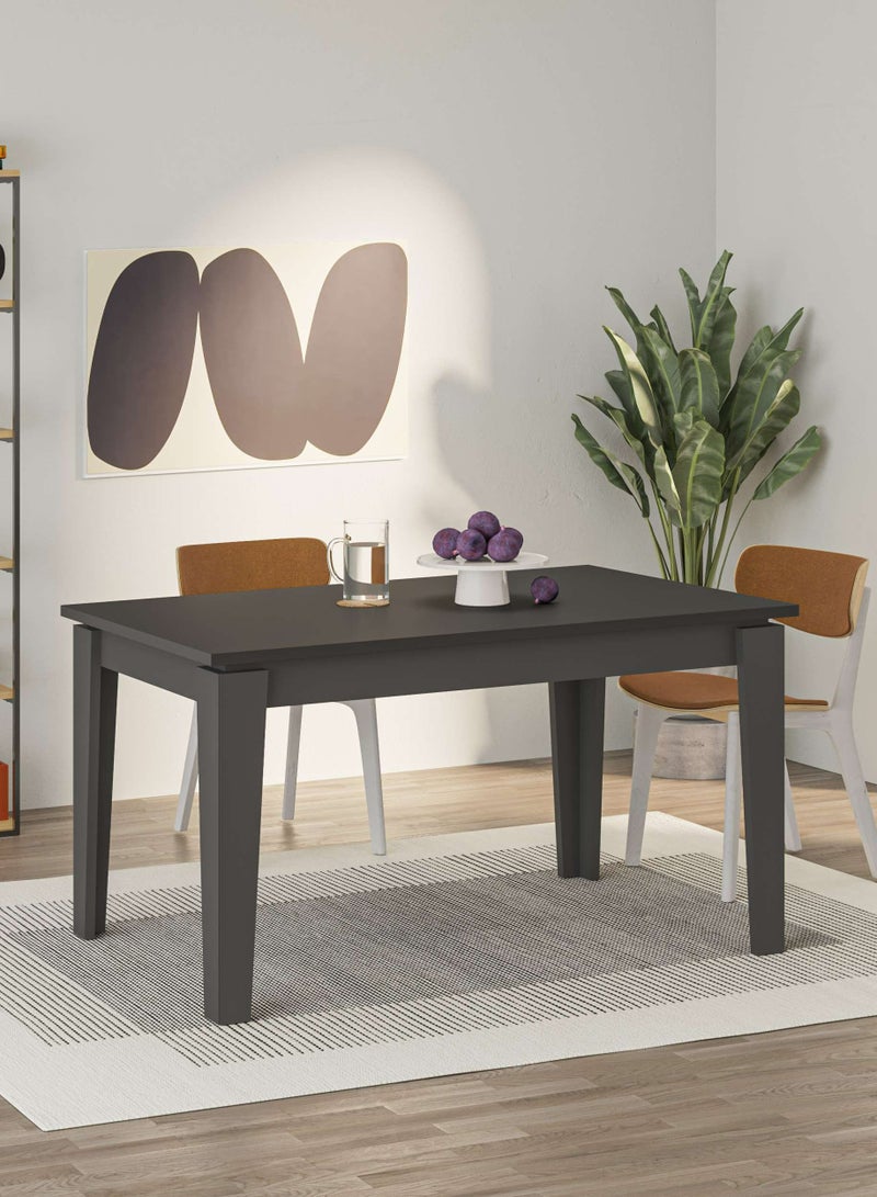 Mourah Home Tolmen Extendable Dining Table L 140 X W 80 - Dark Grey- 3 Years Warranty  - Image 3