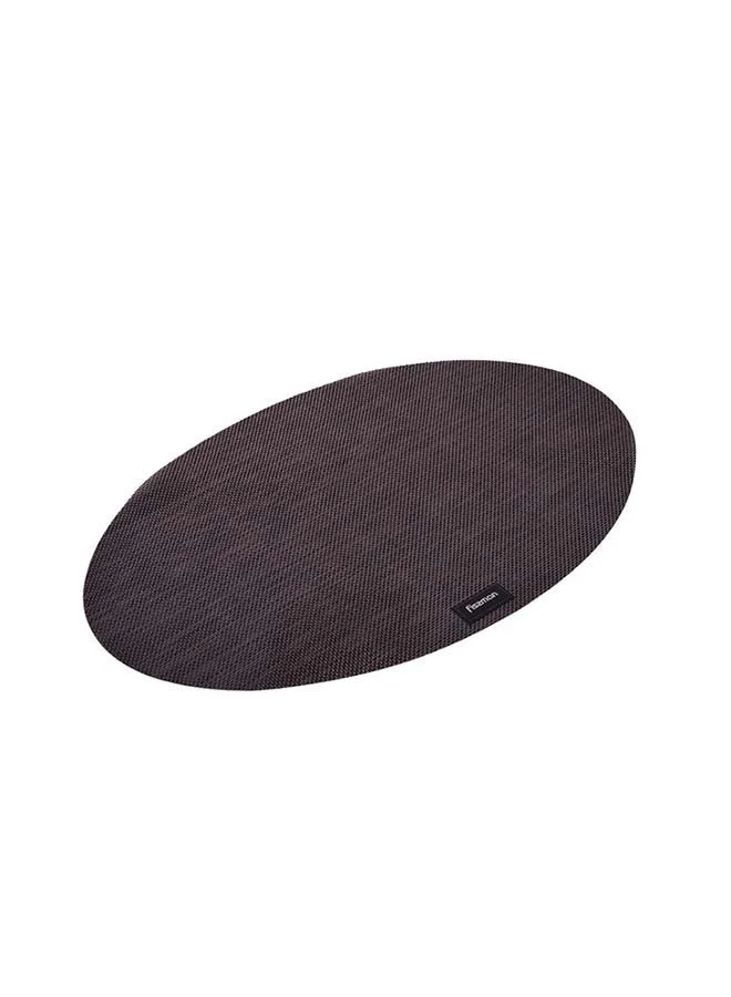 Fissman Placemat Oval Shape Heat-Resistant Kitchen Table Woven Place Mats Washable PVC PlaceMats Stain Resistant Anti-Skid Placemat Set for Dining Table, Kitchen, Patio, Restaurant 45x30cm (PVC)