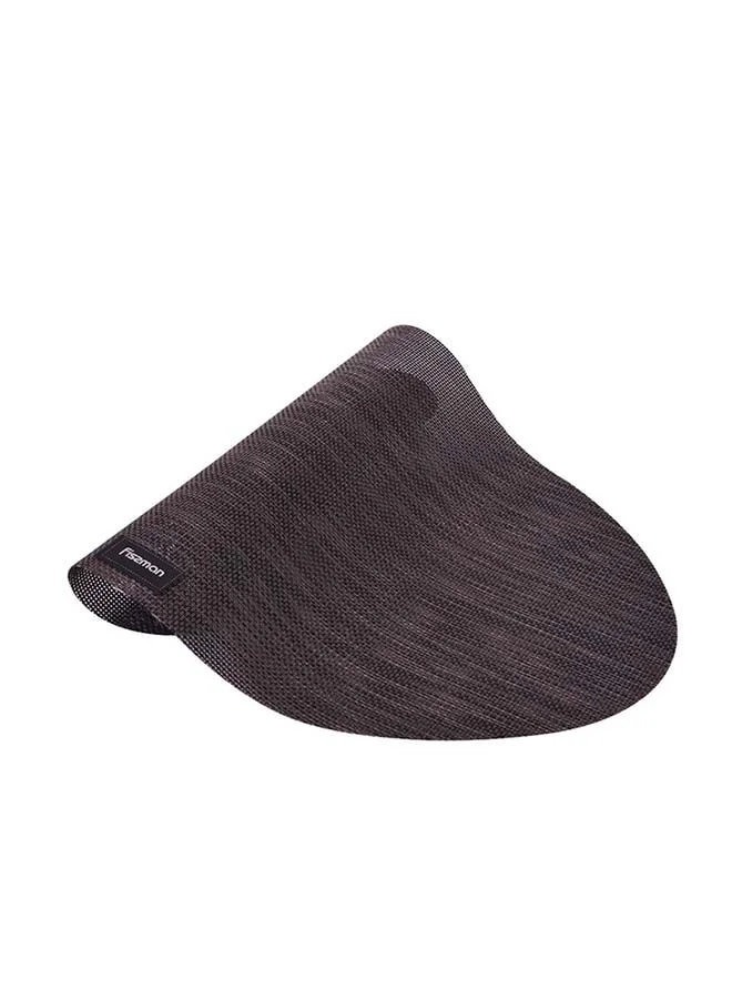 Fissman Placemat Oval Shape Heat-Resistant Kitchen Table Woven Place Mats Washable PVC PlaceMats Stain Resistant Anti-Skid Placemat Set for Dining Table, Kitchen, Patio, Restaurant 45x30cm (PVC)