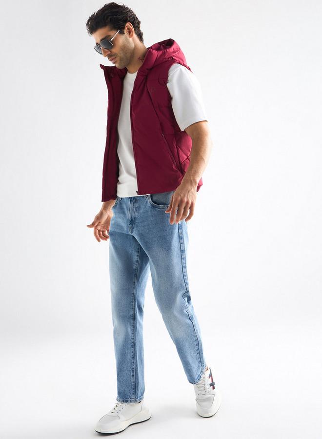 Splash FAV Quilted Sleeveless Jacket with Hood and Zip Closure - Image 2