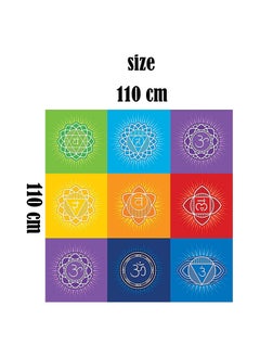 Generic Poster for yoga centers and yoga lovers, large size 110 cm x 110 cm, four metal rings on the sides for hanging, print Up to Date Egypt  - Image 3