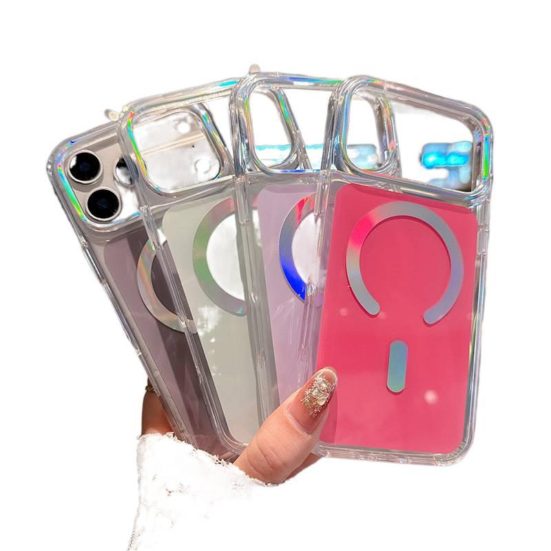 غطاء MagSafe، مقاوم للصدمات لـ iPhone 15 / 15 Plus / 15 Pro / 15 Pro Max، Star Orange، مغناطيس قوي، TPU+PC مغناطيسي من مادة TPU - Veloris - Image 3