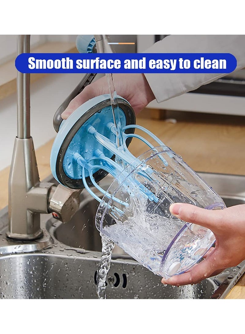 SYOSI Plastic Rotary Hand Whisk for Eggs, Manual Egg Beater Rotary Handheld Handheld Egg Frother Mixer Plastic Rotary Egg Beater for Baking Cooking Easily Labor-Saving and efficient Egg Whisk  - Image 5