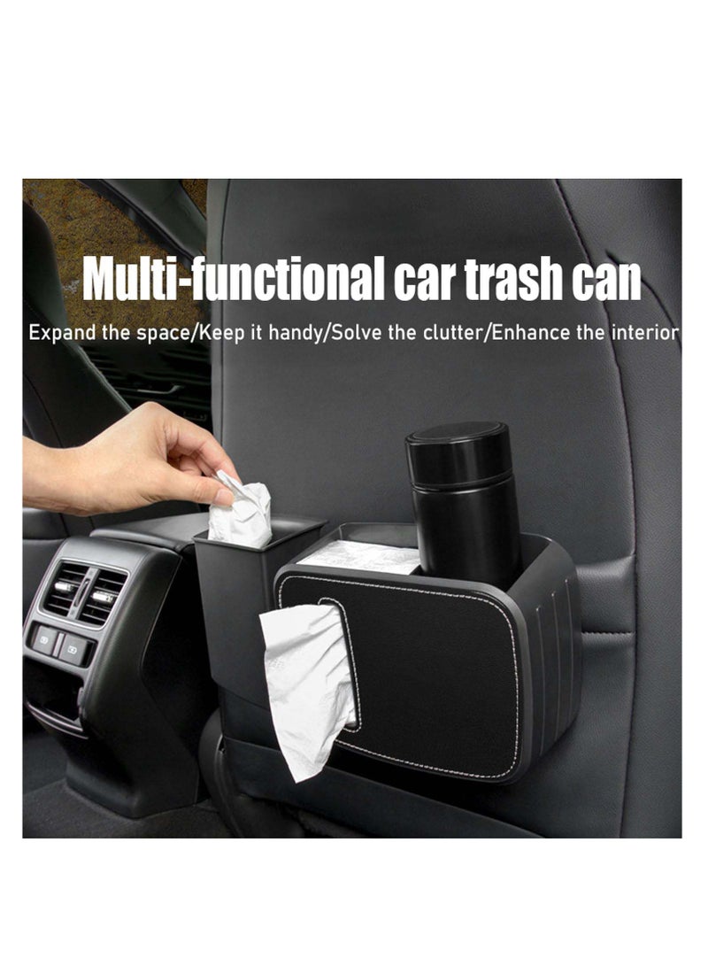 Car Trash Can and Tissue Organizer with Umbrella Holder Easy Install Automotive Accessories for Front and Back Seats Black - Image 4
