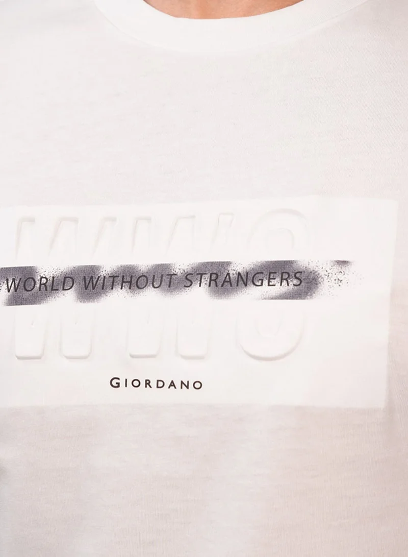 GIORDANO Men's Slim Fit Cotton Jersey Crew Neck Print Tee | WWS Graphic