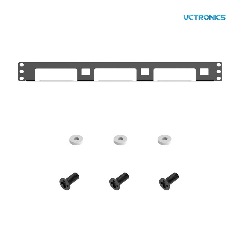 UCTRONICS NUC Rack Mount, 19" 1U Rackmount Supports 3 Units of Low Model NUC - Image 2