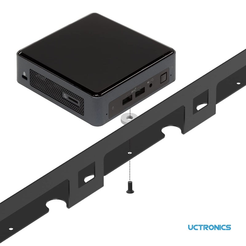 UCTRONICS NUC Rack Mount, 19" 1U Rackmount Supports 3 Units of Low Model NUC - Image 4