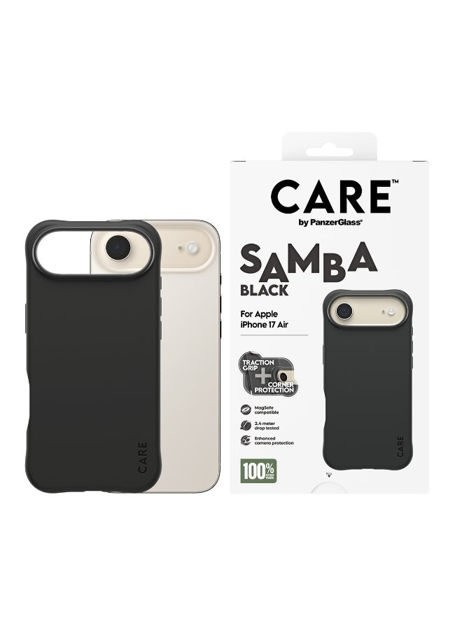 PanzerGlass iPhone 17 Air MagSafe Case SAMBA | 8-Ft Drop Protection Cover, Slim Thin Profile, Raised Camera Bezel, MagSafe Compatible - Black - Image 2