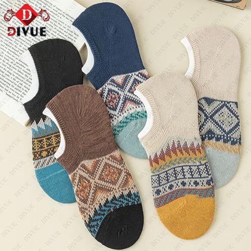 DIVUE Low Cut Ankle Length Socks for Girls & Women | 5 Pair No Show Multi Color Combo Pack | Soft Cotton Rich, Breathable, Sweat Absorbent, Odor Resistant, Stretchable, Durable Socks Casual & Sports - Image 3