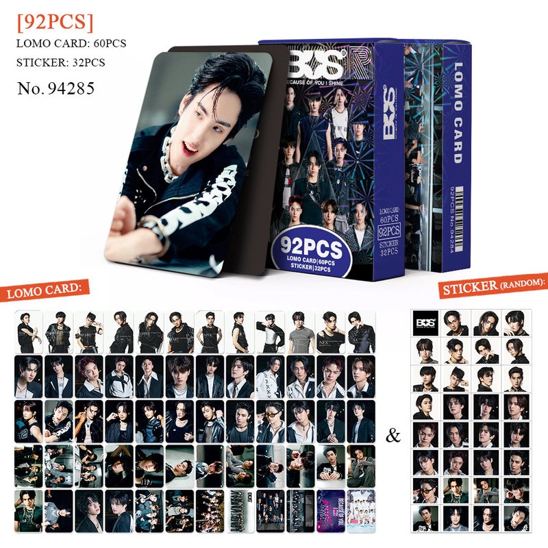 AuauSave WilliamEst BounPrem Lomocard & Sticker Set – 92PCS (60 Lomocards + 32 Random Stickers) | Aesthetic Photo Card Collection for Fans