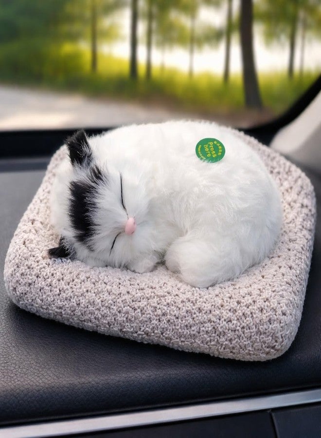 SMAX Cat Toys -Touch-Activated Sleeping Cat Plush Toy with Realistic Meow Sound | Soft Kitten Toy for Girl, Cat Lovers & Car Dashboard Decoration | Stuffed Toys (Design_2) - Image 2