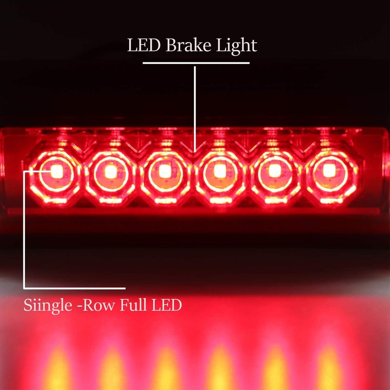 Tresound for 1997-2003 Ford F150 / 2004 Heritage LED 3rd Third Brake High Mount Light Cargo Light Stop Lamp (Red) - Image 3