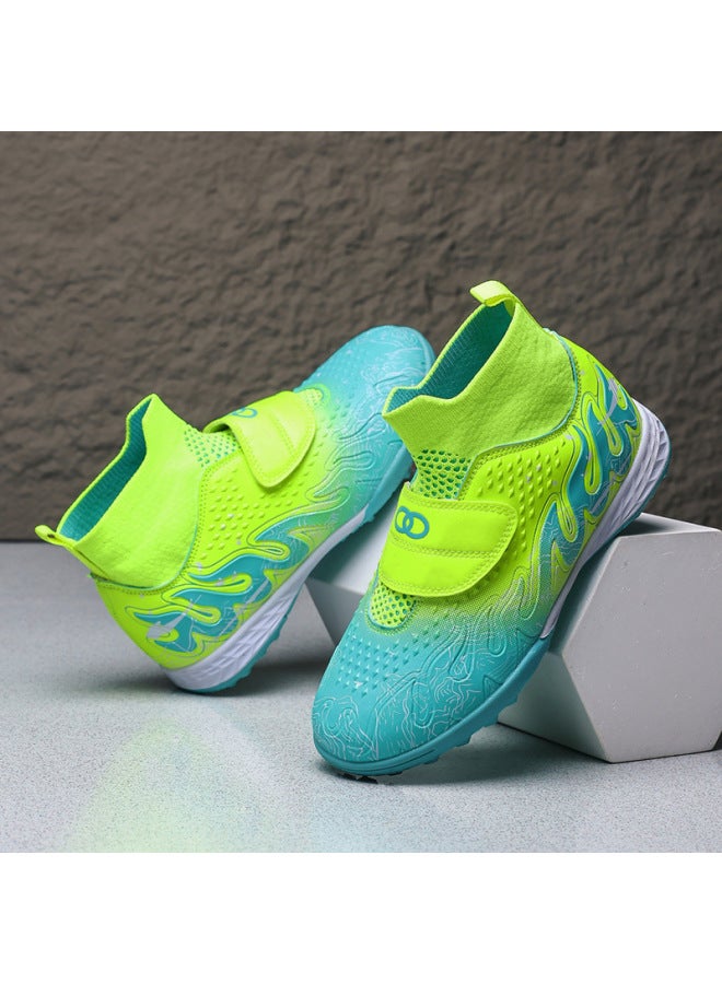 3001 Green Nails 2025 New Children Football Shoes Girls Tf Crushed Nails Flat Competition Training Sneakers Artificial Lawn Sports Men's Shoes