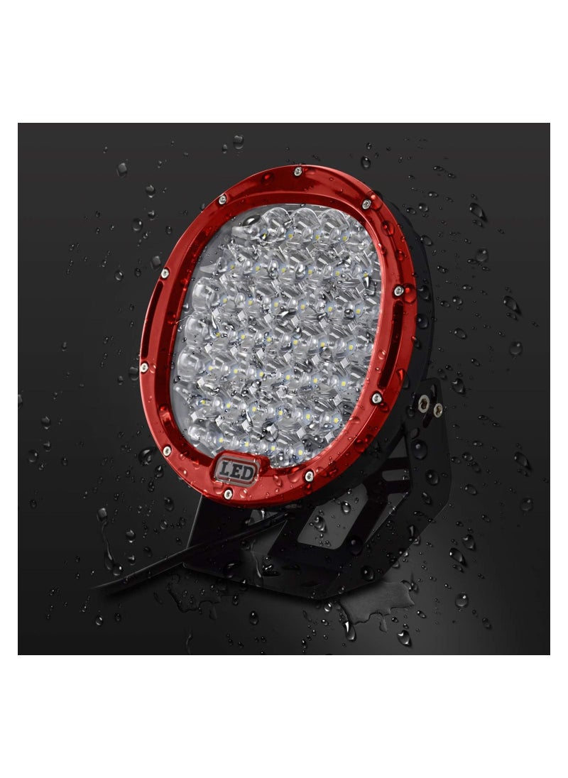 Toby's 9 Inch 96W Black Spot Round Led Work Light Bar Off Road Lights Fog Driving Roof Bar Bumper for SUV Boat Jeep Lamp(Red)  - Image 5