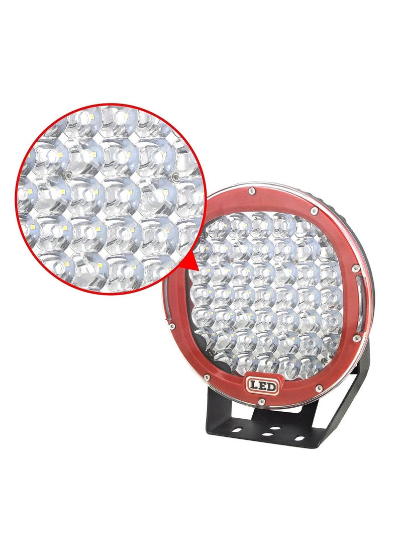 Toby's 9 Inch 96W Black Spot Round Led Work Light Bar Off Road Lights Fog Driving Roof Bar Bumper for SUV Boat Jeep Lamp(Red)  - Image 2