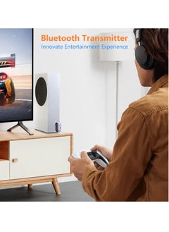 Excefore Bluetooth Adapter Car Aux Receiver, Stereo Audio Auxiliary Port Portable 2-in-1 Wireless Transmitter, for Headphones TV iPhone Speaker Motorcycle Projector  - Image 4