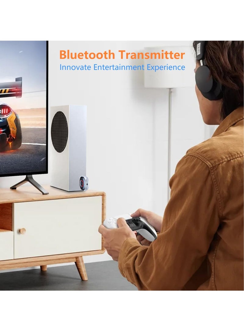 Excefore Bluetooth Adapter Car Aux Receiver, Stereo Audio Auxiliary Port Portable 2-in-1 Wireless Transmitter, for Headphones TV iPhone Speaker Motorcycle Projector  - Image 4